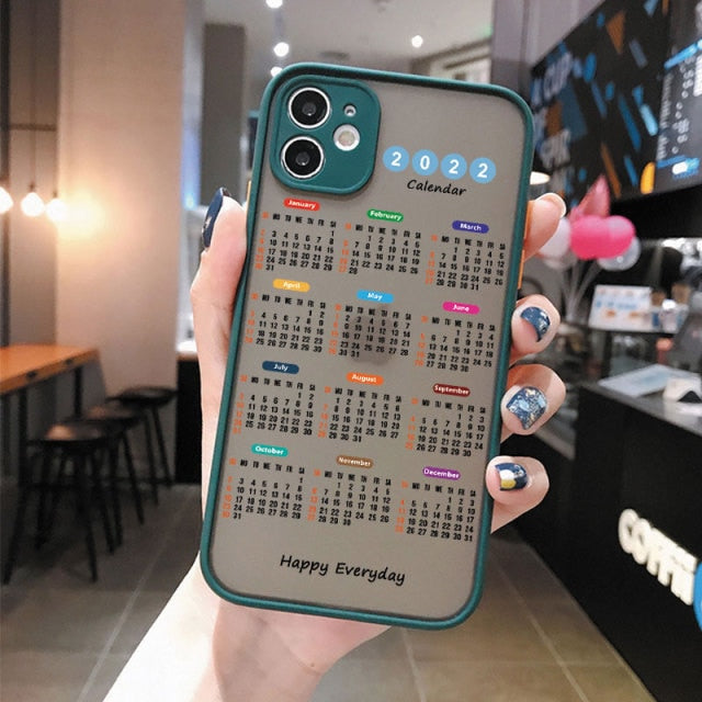 2022 Calendar iPhone Case-Fonally-For iPhone 13 Pro Max-Dark Green-