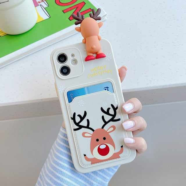 Christmas and Holiday iPhone Case with Embedded Wallet-Fonally-For iPhone 13 Pro max-A-