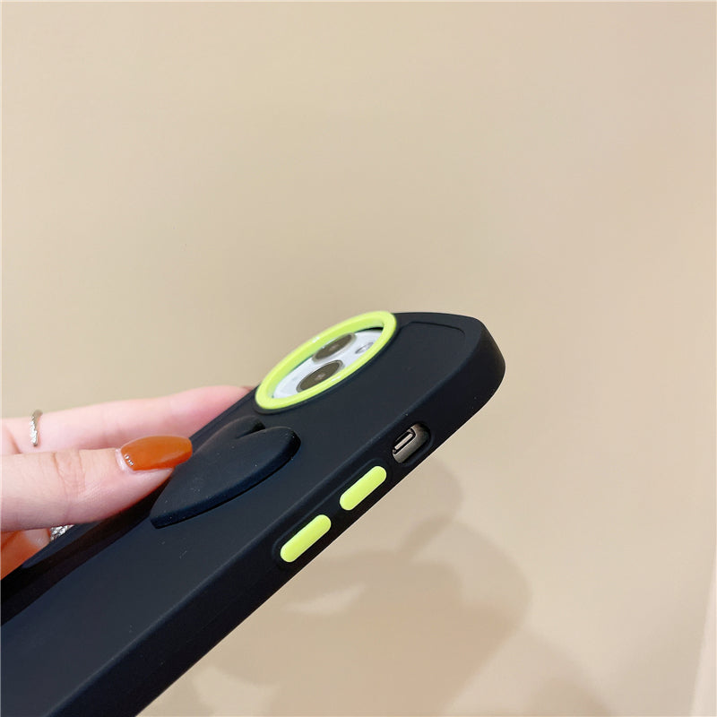 Circle Camera Lens & 3D Heart iPhone Case-Fonally-