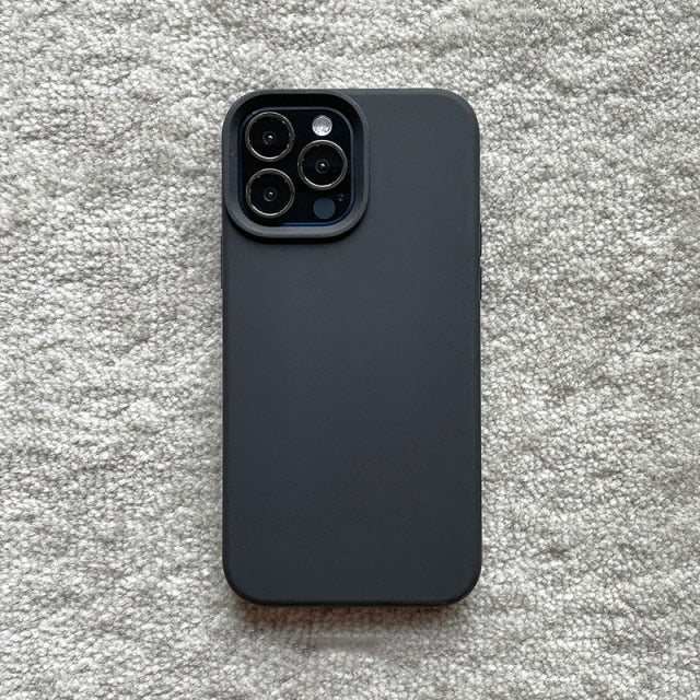 Classic Silicone iPhone Case-Fonally-For iPhone 13 Pro Max-Charcoal Black-