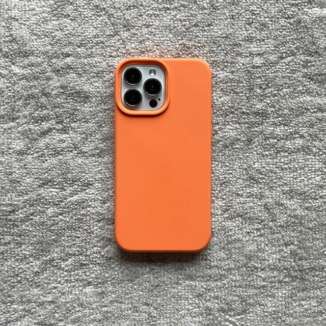Classic Silicone iPhone Case-Fonally-For iPhone 13 Pro Max-Orange-