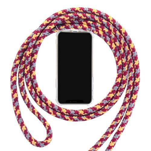 Clear iPhone Case with Lanyard-Fonally-For iPhone11 Pro Max-Red Yellow-
