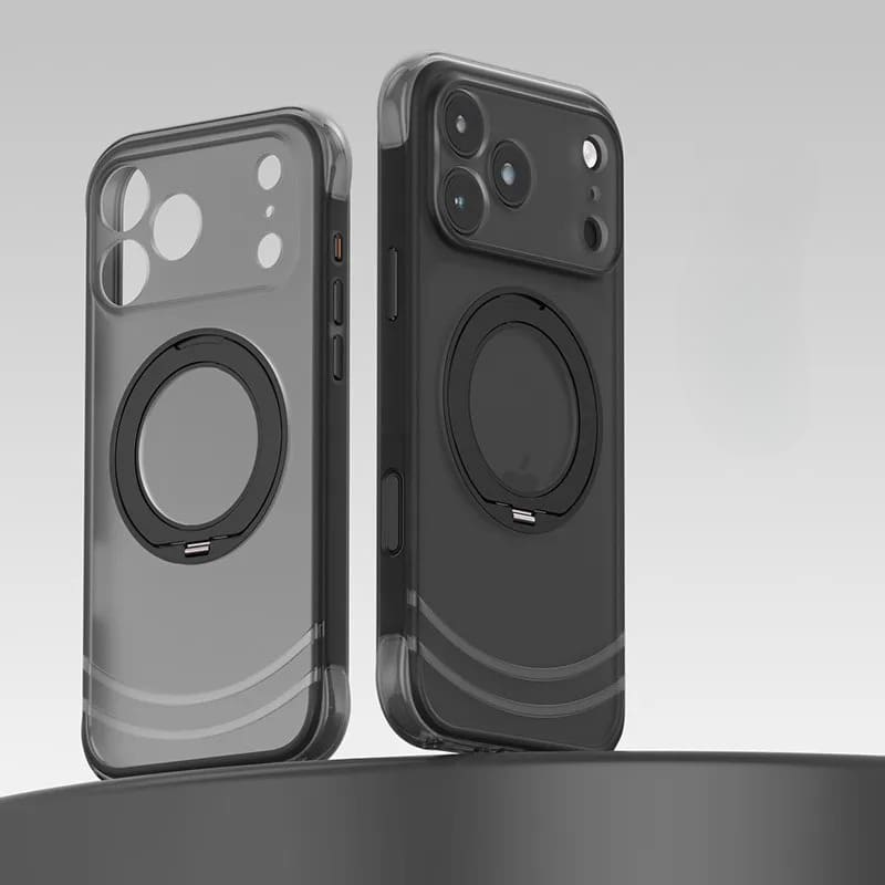 Corner Padded Translucent Large Ring iPhone Case