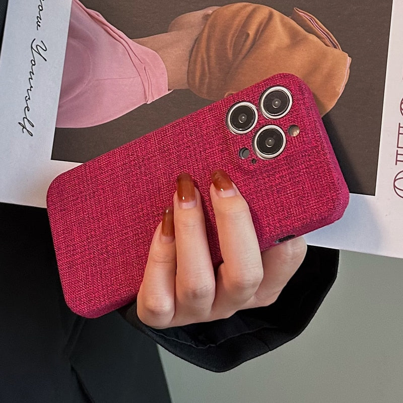 Cotton Fabric iPhone Case-Fonally-