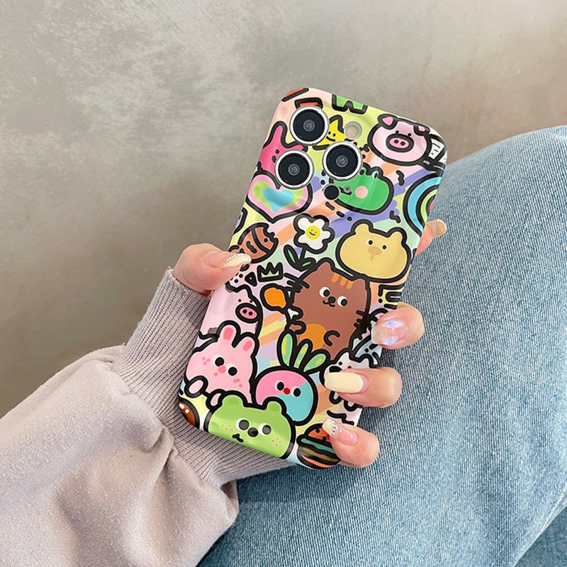 Cute Animal Cartoon iPhone Case-Fonally-