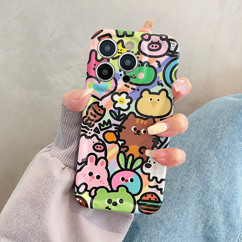 Cute Animal Cartoon iPhone Case-Fonally-