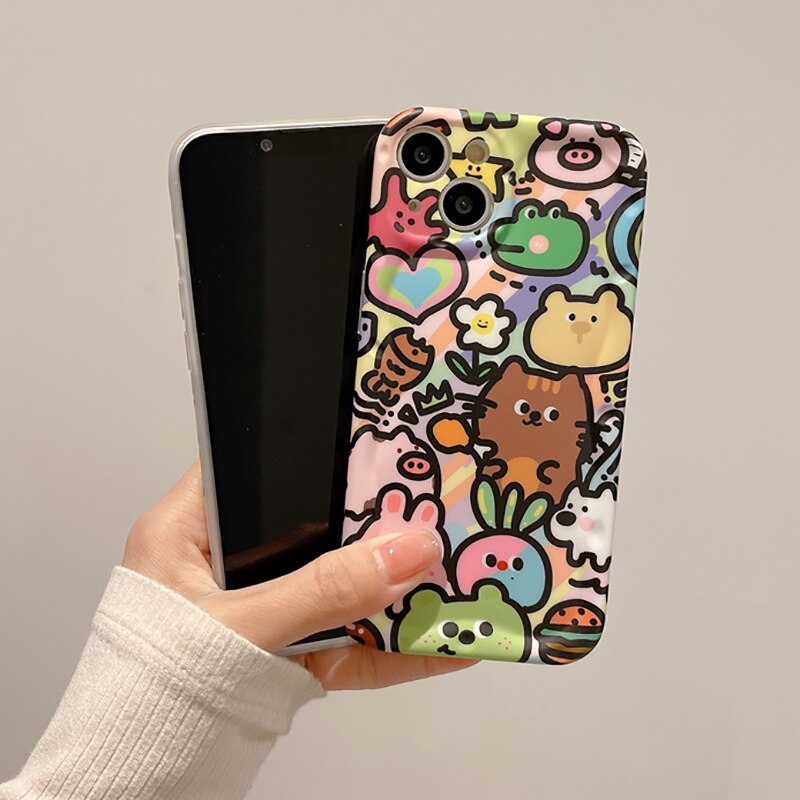 Cute Animal Cartoon iPhone Case-Fonally-
