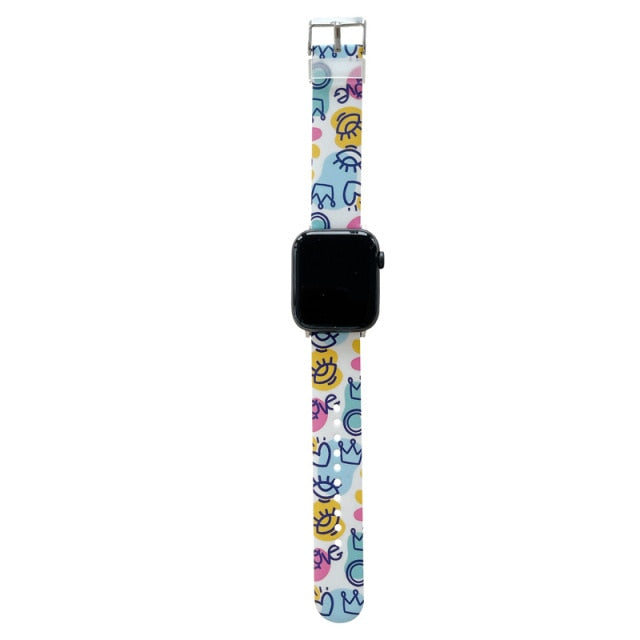 Cute Art Bands for Apple Watch-Fonally-White Art-38 mm-