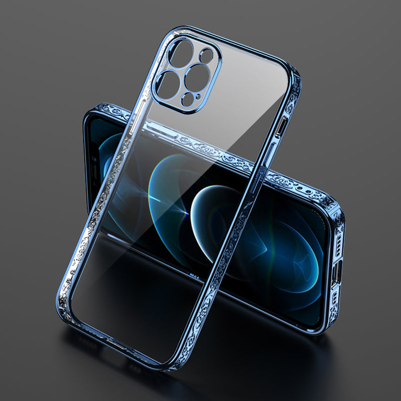 Designer Plated Transparent Full Coverage iPhone Case-Fonally-