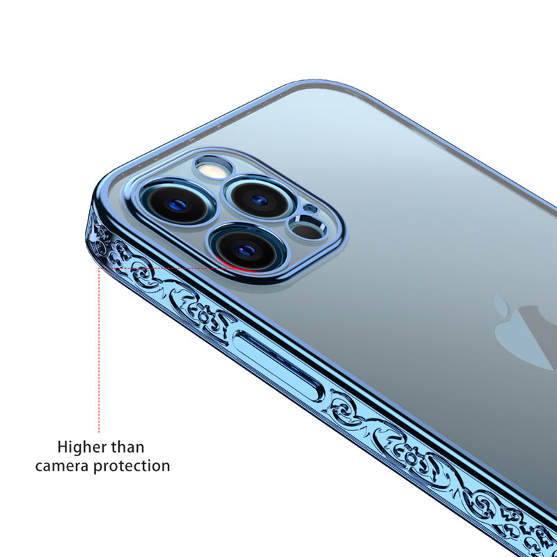 Designer Plated Transparent Full Coverage iPhone Case-Fonally-