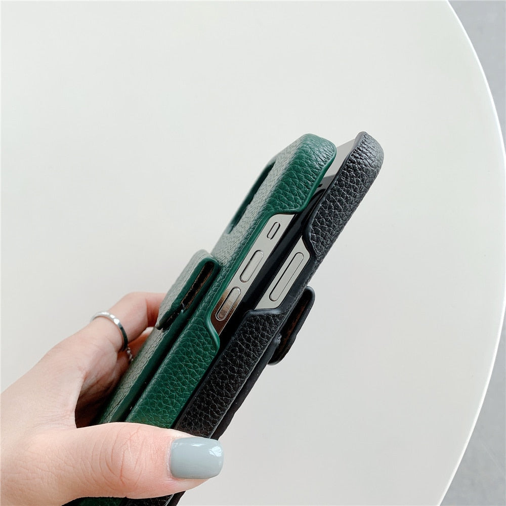 Diamond Pattern Leather Like Wallet iPhone Case-Fonally-