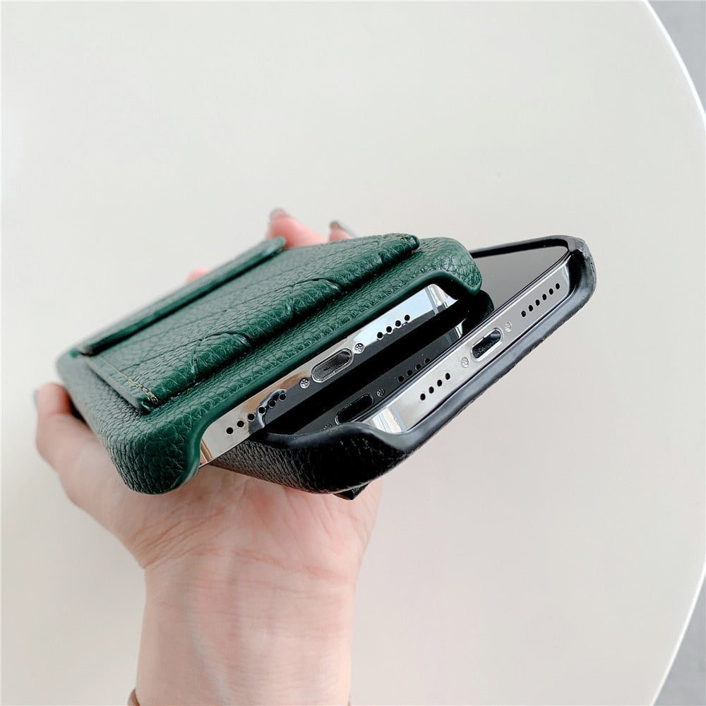 Diamond Pattern Leather Like Wallet iPhone Case-Fonally-