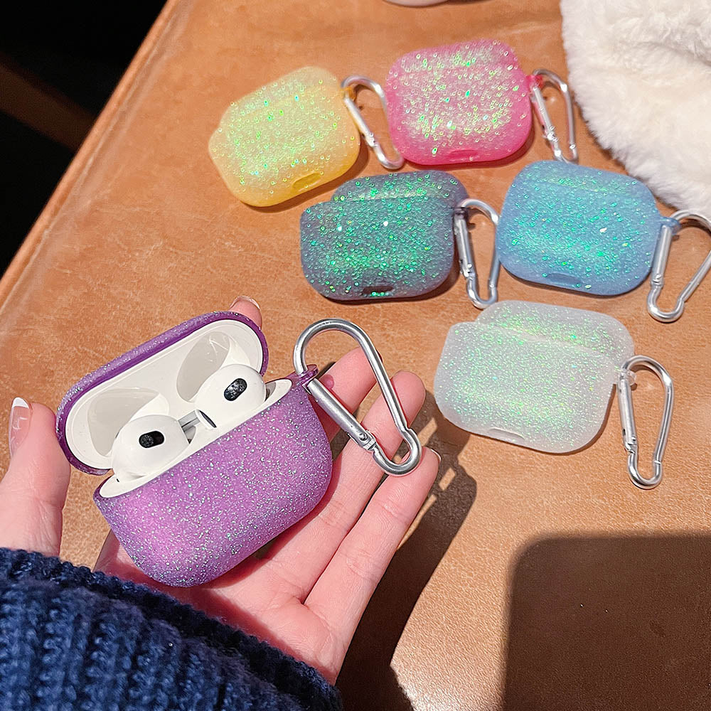 Dreamy Glitter Bling Rainbow Gradient AirPods Case-Fonally-