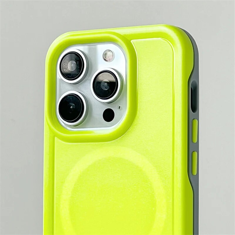 Dual Contrast Anti-Fall Shockproof & MagSafe iPhone Case-Fonally-