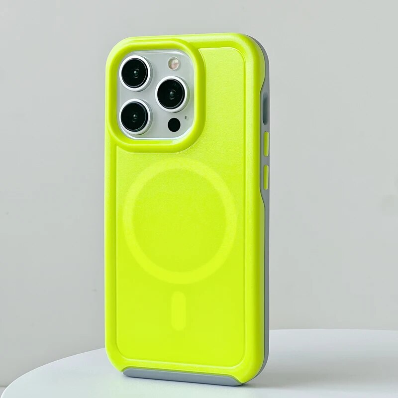 Dual Contrast Anti-Fall Shockproof & MagSafe iPhone Case-Fonally-For iPhone 15 Pro Max-A-