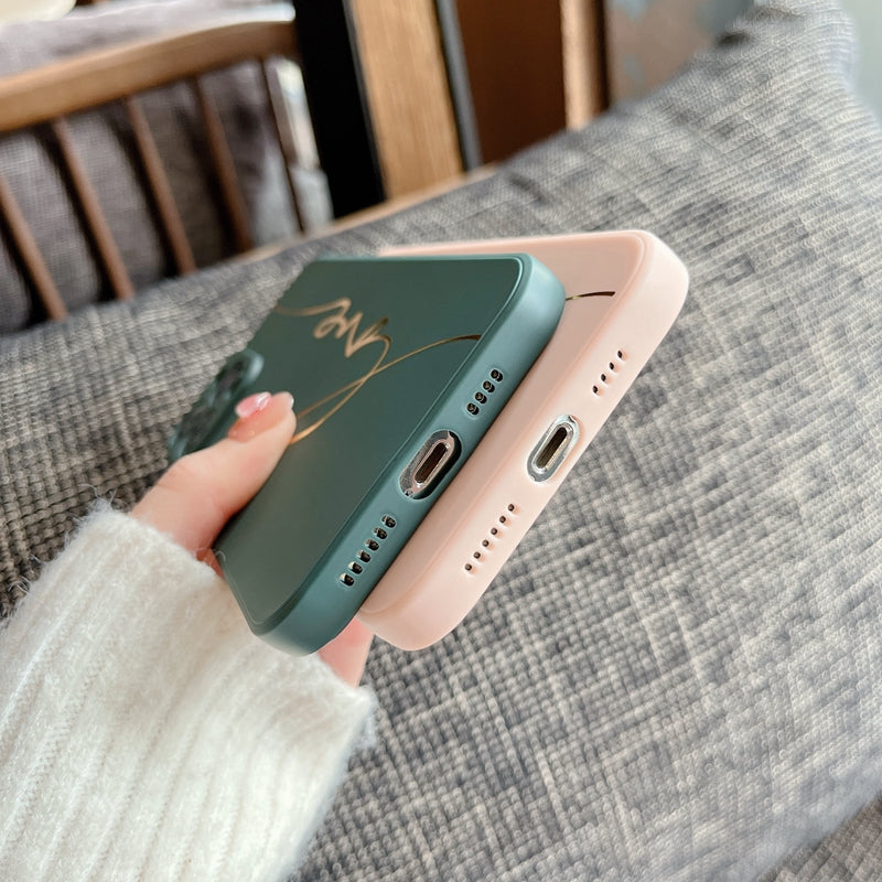Electroplated Love Silicone iPhone Case-Fonally-