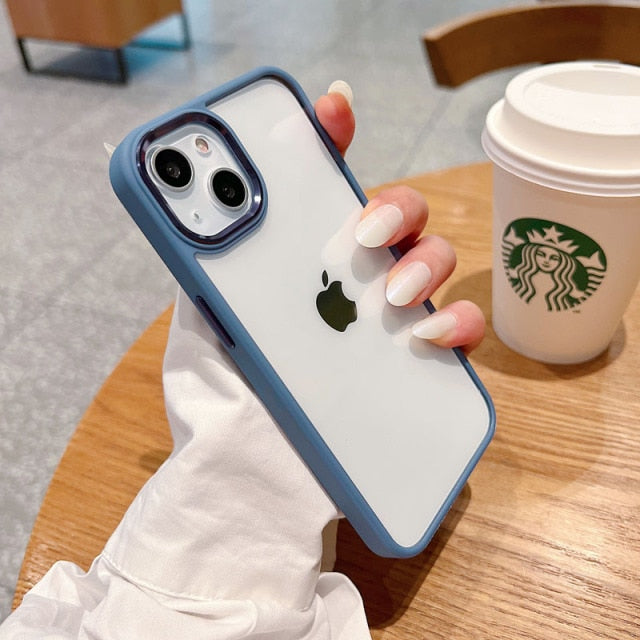 Electroplated Metal Lens iPhone Case-Fonally-For iPhone 12-Light blue-