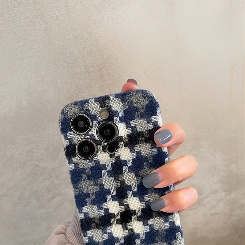 Flanelette Winter Warm iPhone Case-Fonally-