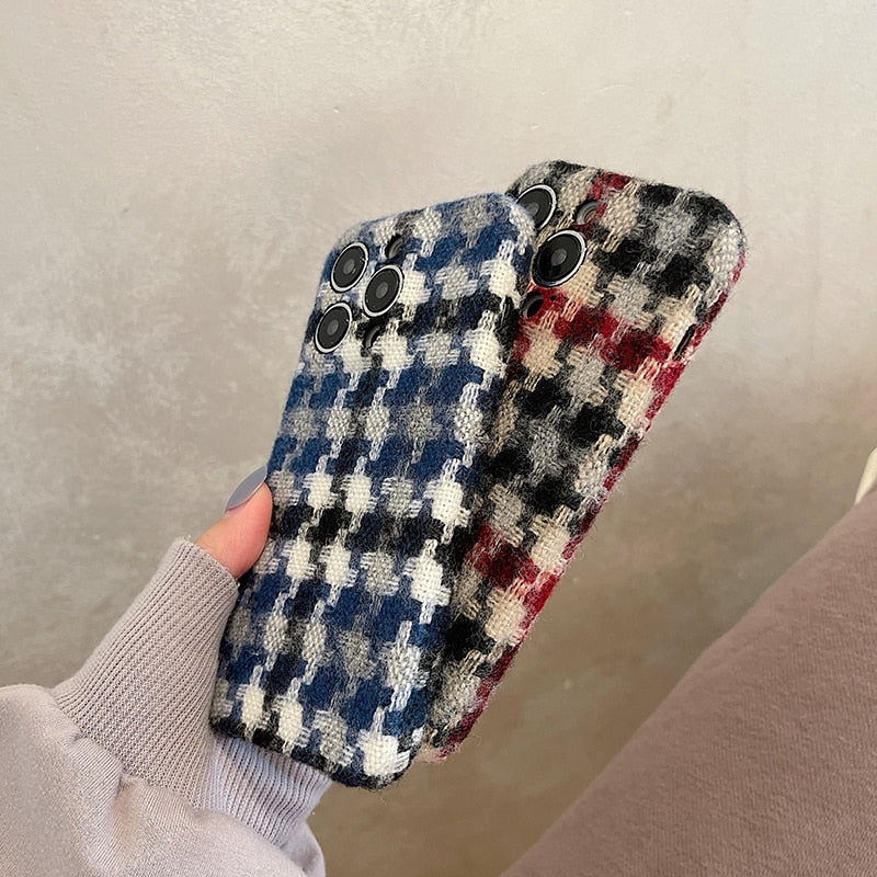 Flanelette Winter Warm iPhone Case-Fonally-