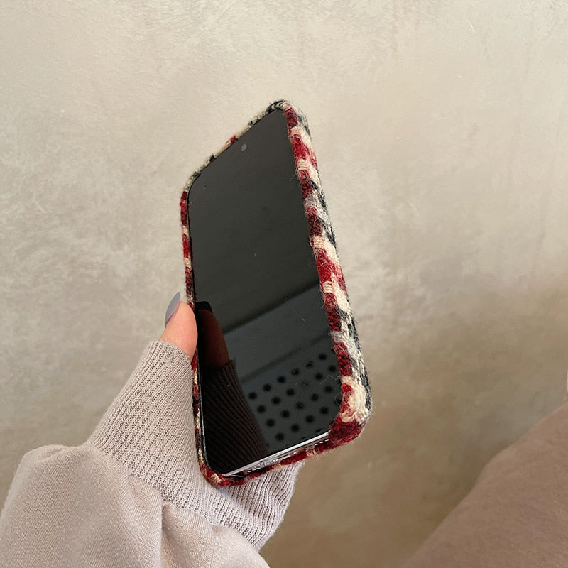 Flanelette Winter Warm iPhone Case-Fonally-