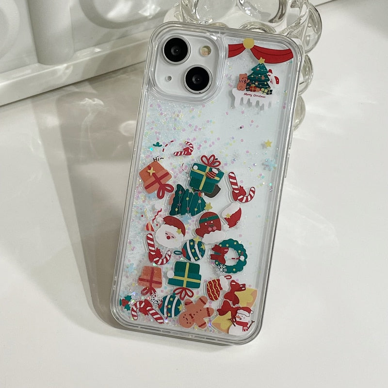 Flowy Glitter & Christmas Gifts iPhone Case-Fonally-