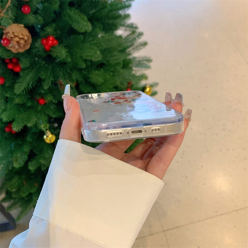 Flowy Glitter & Christmas Gifts iPhone Case-Fonally-