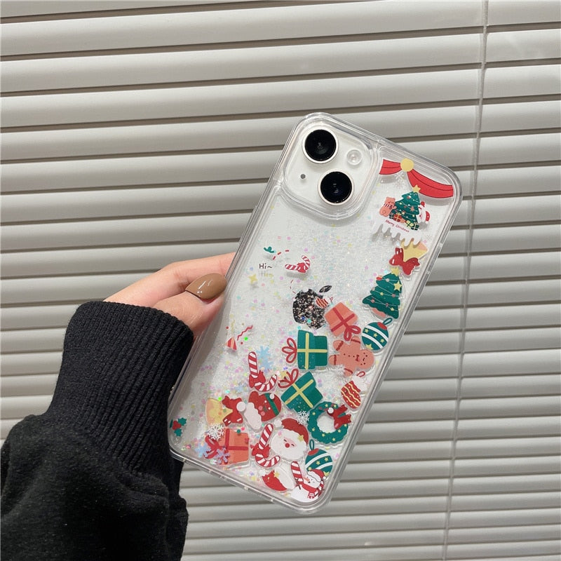 Flowy Glitter & Christmas Gifts iPhone Case-Fonally-For iPhone 14-