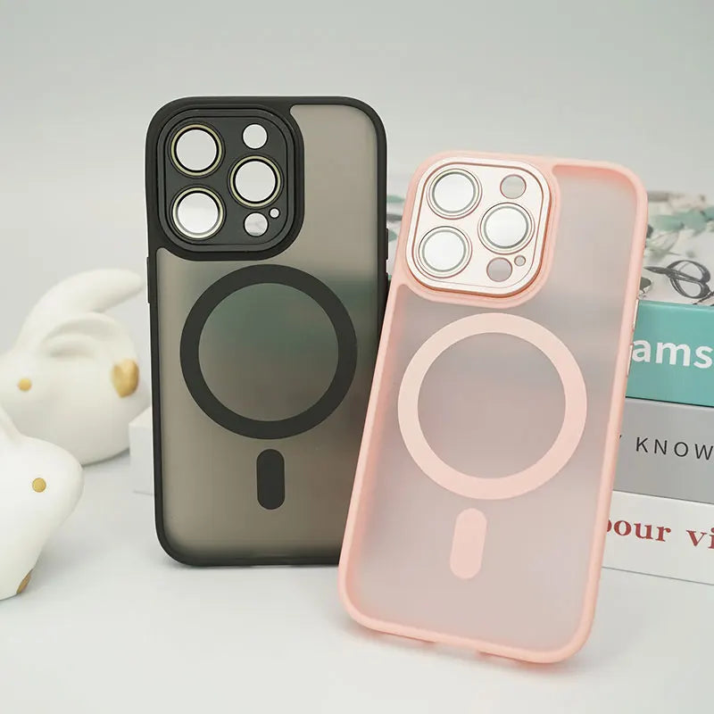 Frosted Full Coverage Camera MagSafe iPhone Case-Fonally-