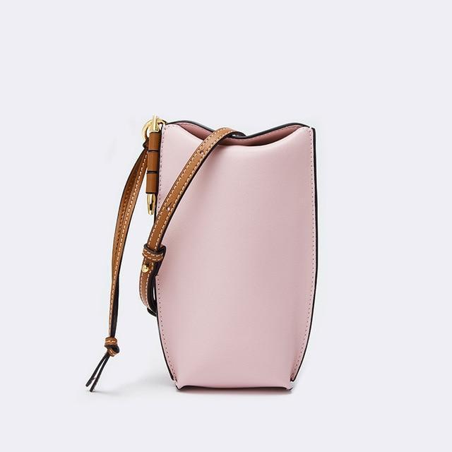 Genuine Leather Phone Bag-Fonally-Pink-