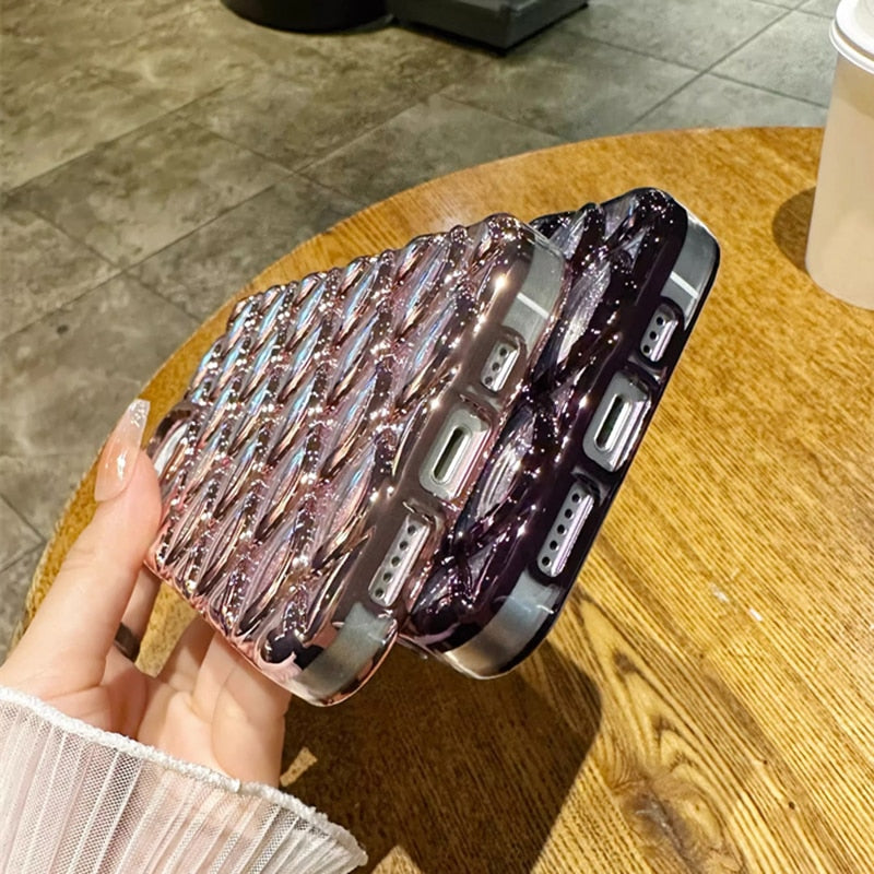 Glitter Mermaid Fish Scale Pattern iPhone Case-Fonally-