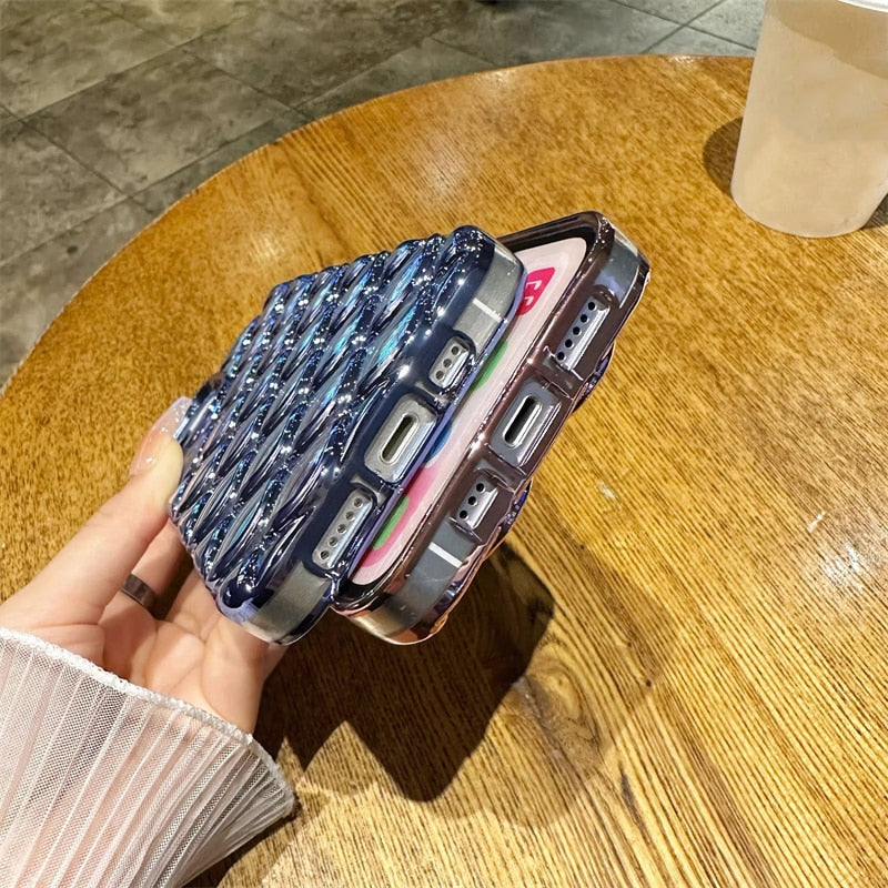 Glitter Mermaid Fish Scale Pattern iPhone Case-Fonally-