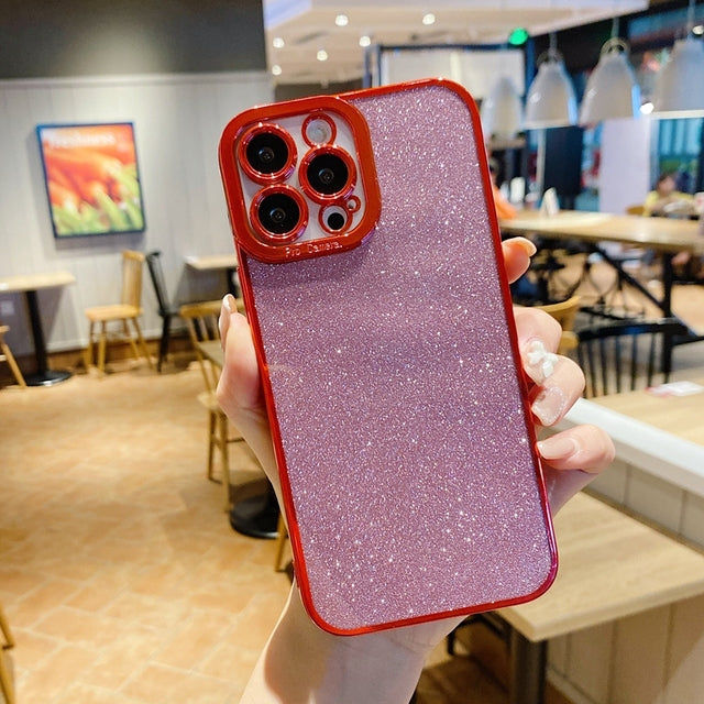 Glitterium iPhone Case With Removable Sheet-Fonally-For iPhone 13 Pro Max-Red-