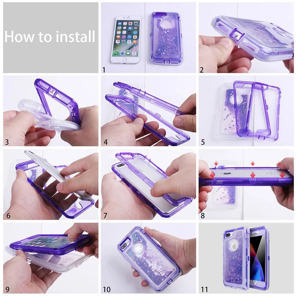 Extra Durable Glitter Quicksand iPhone Case