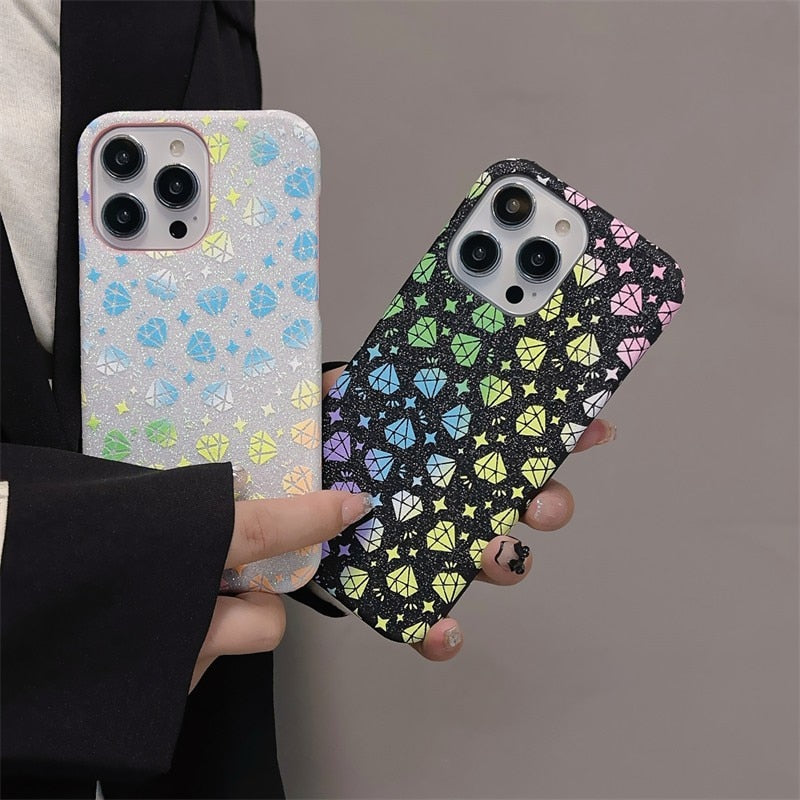 Laser Diamond Glittery iPhone Case-Fonally-