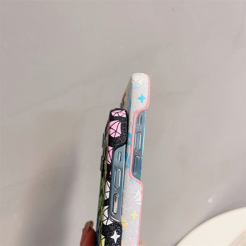 Laser Diamond Glittery iPhone Case-Fonally-
