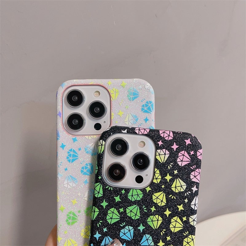 Laser Diamond Glittery iPhone Case-Fonally-
