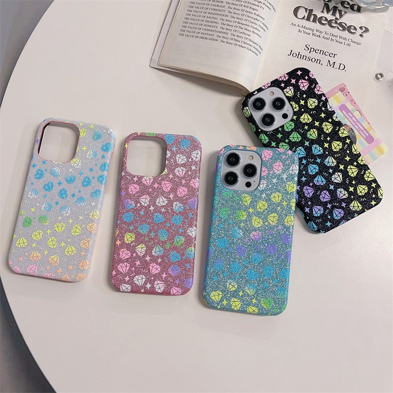 Laser Diamond Glittery iPhone Case-Fonally-