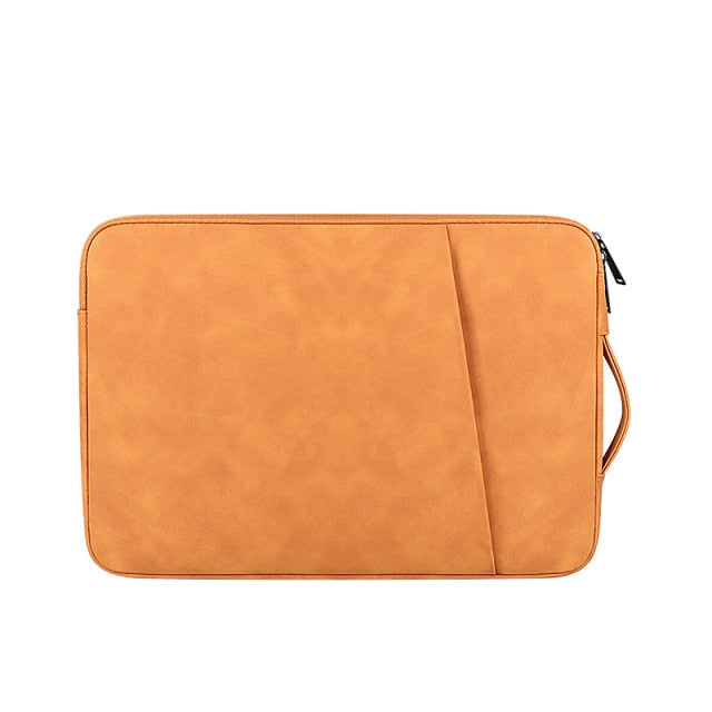 Leatherlike MacBook Bag-Fonally-Brown-13-inch-