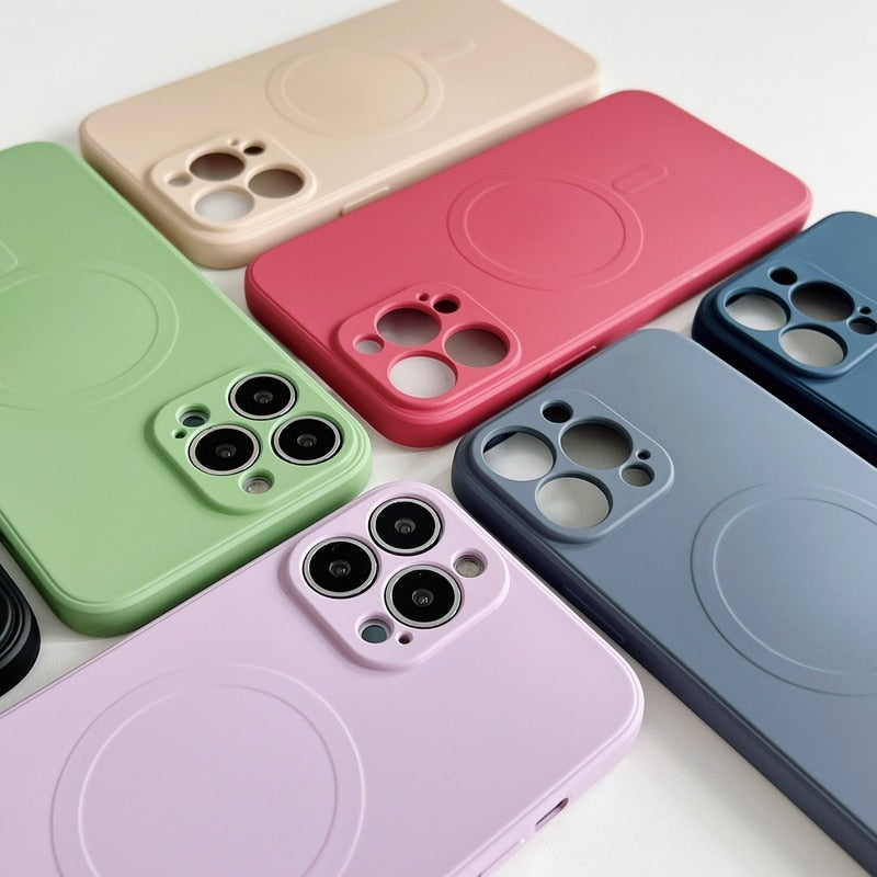 Liquid Silicone MagSafe iPhone Case-Fonally-