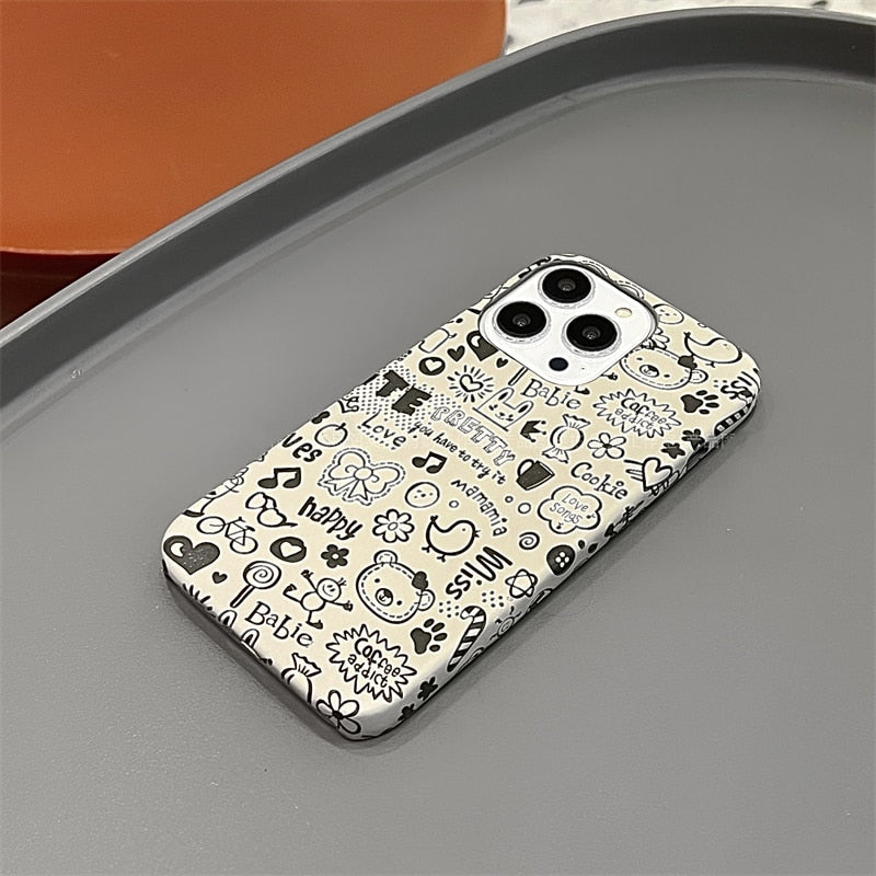 Love Cute Graffiti iPhone Case-Fonally-For iphone X-White-