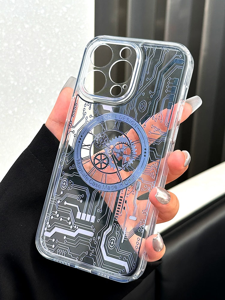 Mechanical Clock Circuit iPhone Case-Fonally-