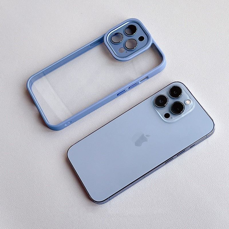 Metal Frame Full Camera Lens Covered iPhone Case-Fonally-