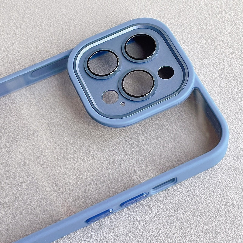Metal Frame Full Camera Lens Covered iPhone Case-Fonally-