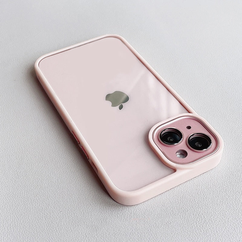 Metal Frame Full Camera Lens Covered iPhone Case-Fonally-