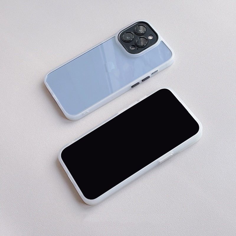 Metal Frame Full Camera Lens Covered iPhone Case-Fonally-