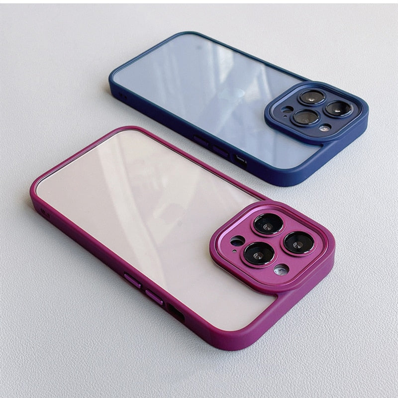 Metal Frame Full Camera Lens Covered iPhone Case