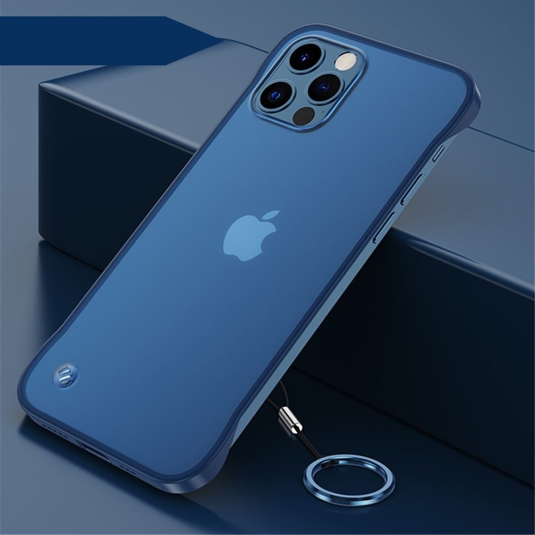 Minimalist iPhone Case-Fonally-For iPhone 13 Pro Max-Blue-