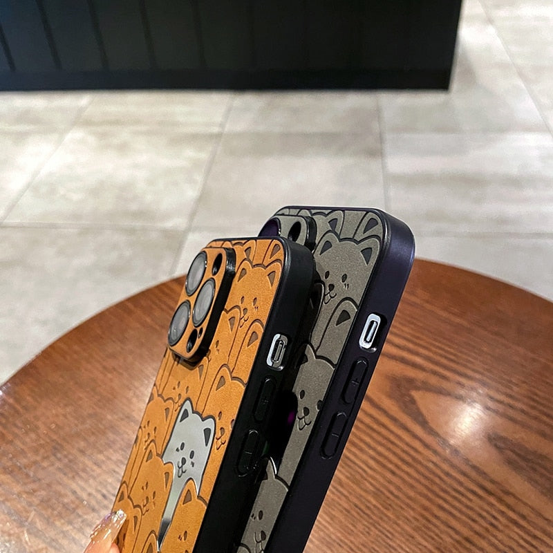 Rainbow Hued Cute Bear iPhone Case-Fonally-