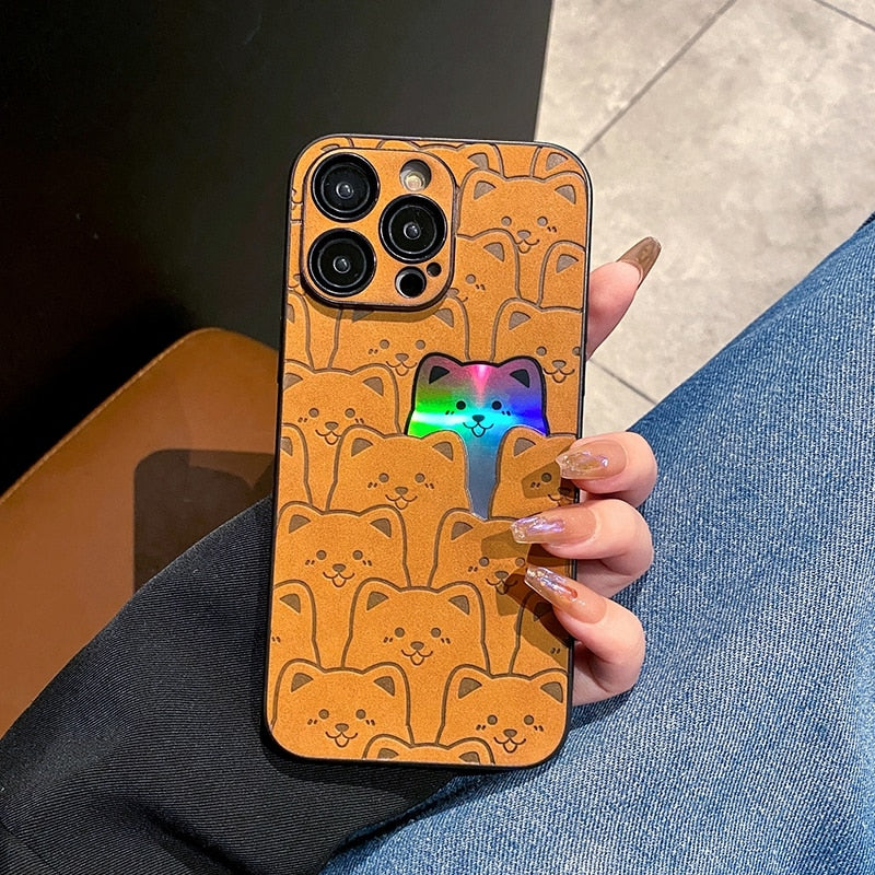 Rainbow Hued Cute Bear iPhone Case-Fonally-For iPhone 11-Yellow-