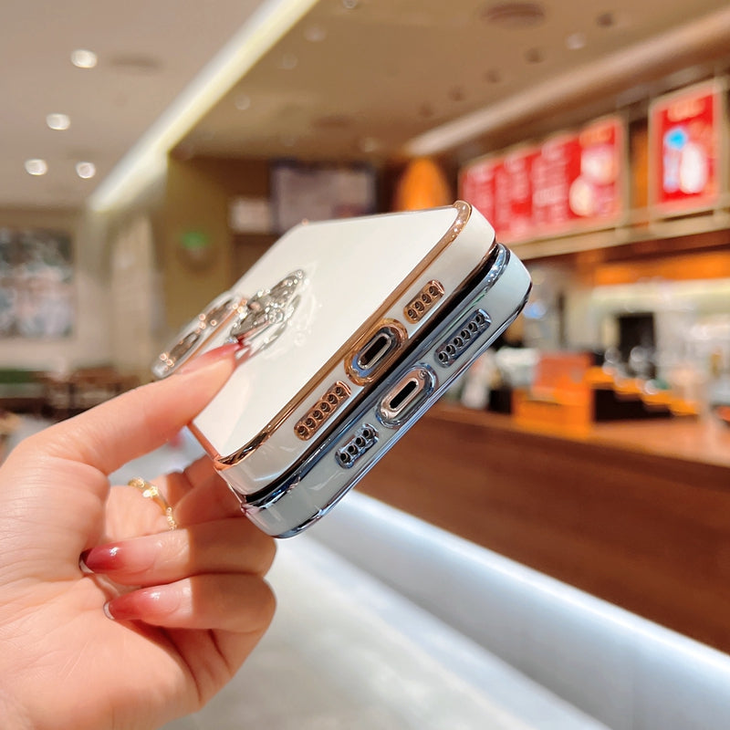 Rhinestone Heart Ring iPhone Case-Fonally-